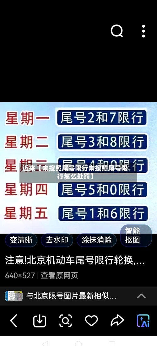 近来【未按照尾号限行未按照尾号限行怎么处罚】-第2张图片