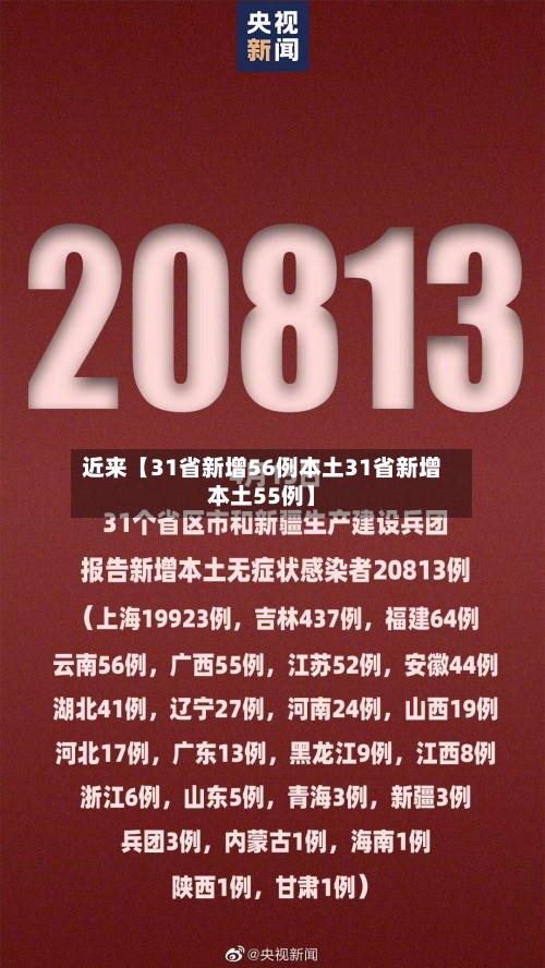 近来【31省新增56例本土31省新增本土55例】-第2张图片