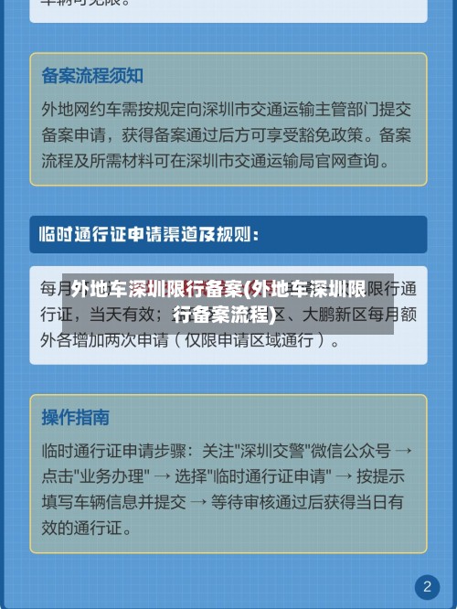 外地车深圳限行备案(外地车深圳限行备案流程)-第3张图片